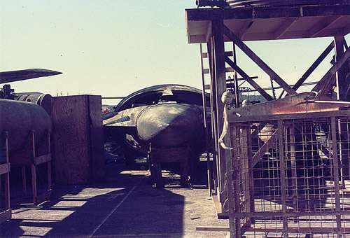 Rusting studio model on back lot at Fox, circa early '70's...